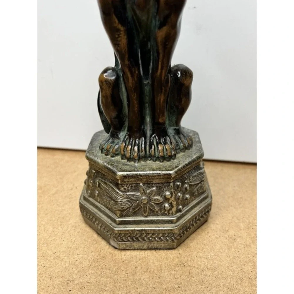 Vintage Bronze Metal‎ Greyhound Whippet Dog Statue Seated Art Deco Saluki Figure - Picture 9 of 14